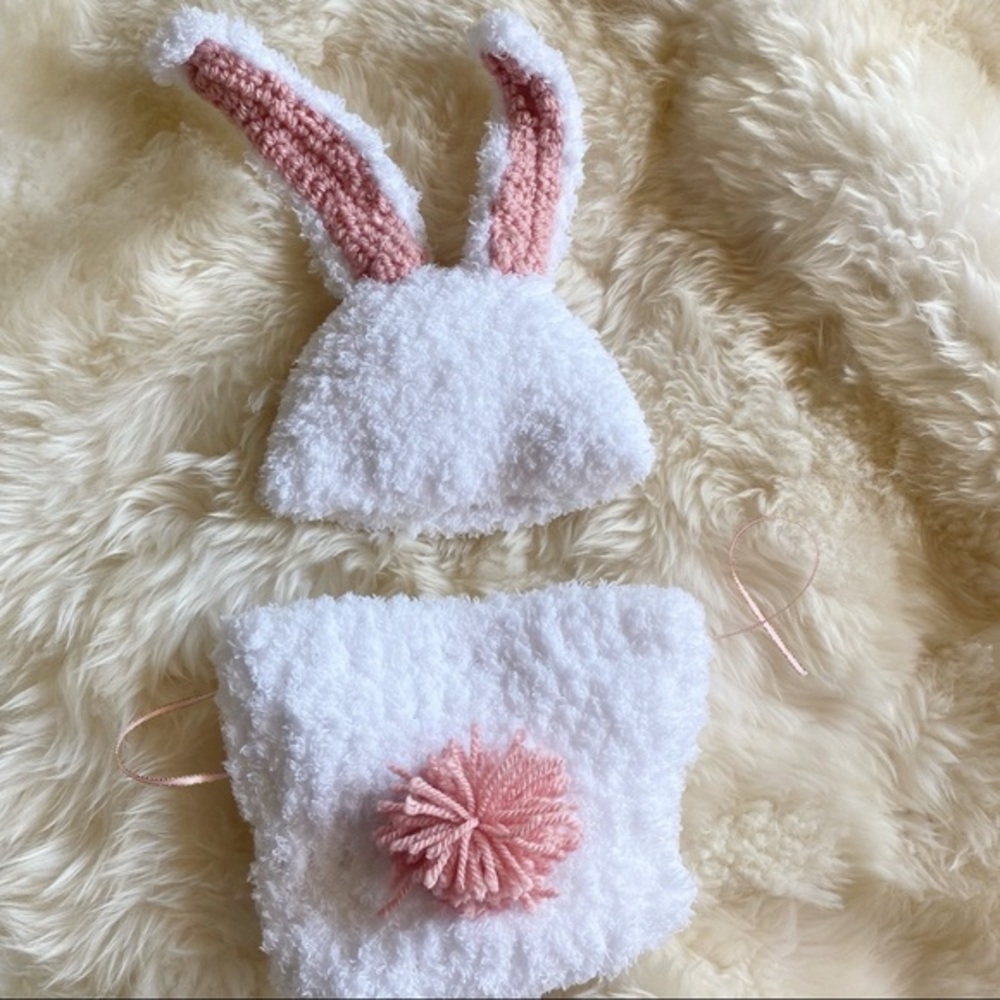 Handmade newborn baby bunny outfit